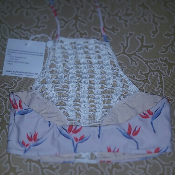 New acacia bird of paradise Panama bikini top P XS - Picture 4 of 6